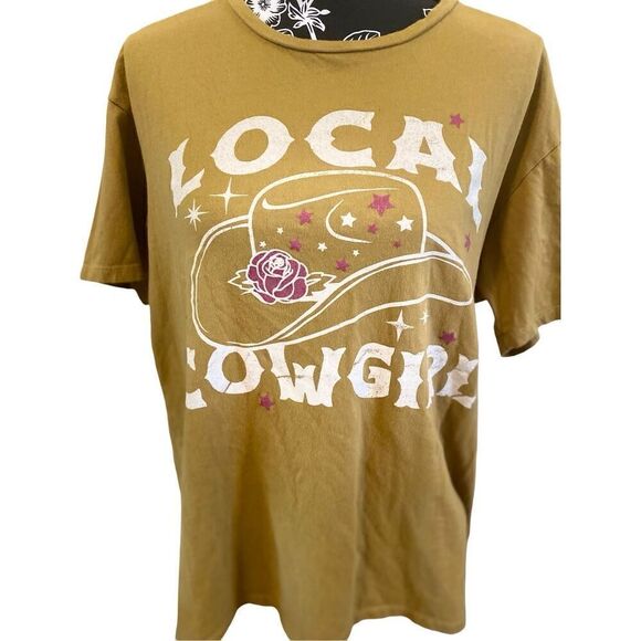 Originality Local Cowgirl T Shirt Western Glitter Floral Rose Lounge - Picture 5 of 10
